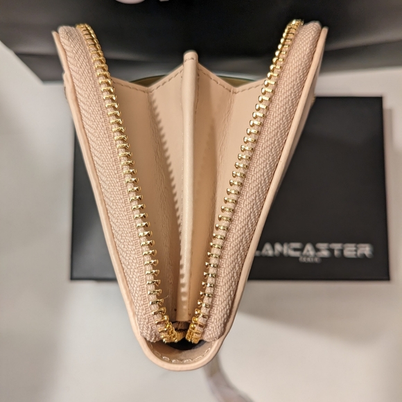 SOLD 💯 Lancaster Paris Nude Zipper Wallet NIB $240 - Picture 13 of 16
